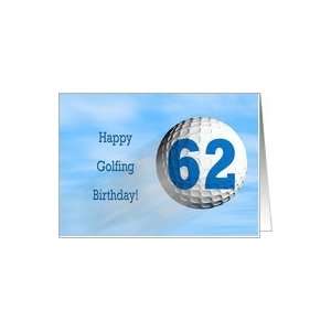  Age 62, Golfing birthday card. Card Toys & Games