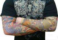 10x Fake Temporary Tattoo Sleeves Arm Stockings Goth Punk  