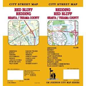  Redding/Red Bluff/Shasta/Tehama County City Street Map 