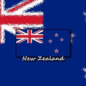   Pack of 12 6cm Square Stickers Flag Design New Zealand