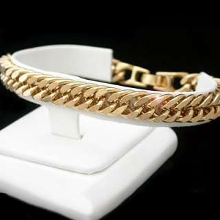   DOUBLE CURB Link 24kt Gold Layered Bracelet + LIFE GUARANTEE  
