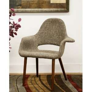   Chairs with Wooden legs and Frame in Tan Fabric Furniture & Decor