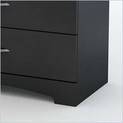 South Shore Maddox Cont 5 Drawer Pure Black Finish Chest 066311042641 