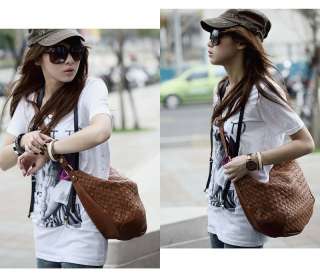 Korean style Lady Hobo PU leather handbag shoulder bag Crossbody bag 