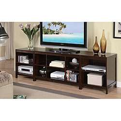 Espresso Wood LCD TV Stand Console  Overstock