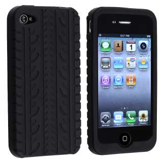 Black Tire Tread Silicone Skin Case for Apple iPhone 4/ 4S  Overstock 