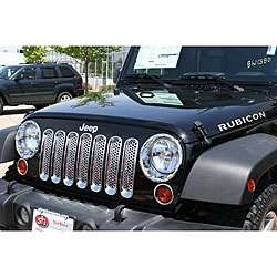 Jeep Wrangler 2007 2009 Chrome Trim Grille Cover  Overstock