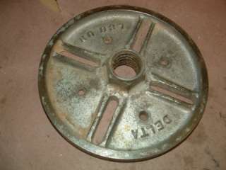 vintage Delta wood lathe 6 face plate 1 x 8tpi cast iron #937  