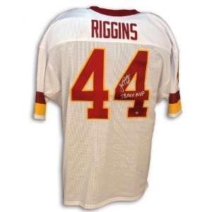 John Riggins Autographed/Hand Signed Custom White Jersey with SB XVII 