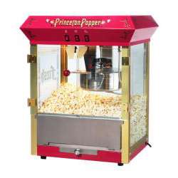 Princeton 6030 Red 8 oz Antique Popcorn Machine and Cart   