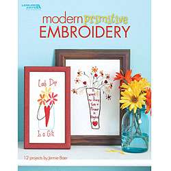 Leisure Arts Modern Primitive Embroidery Book  