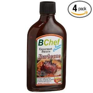 BChef Gourmet Barbecue Hot Sauce, 8.4 Ounce Bottles (Pack of 4)