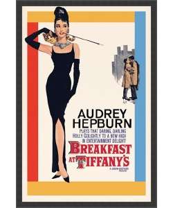 Audrey Hepburn   Breakfast at Tiffanys Framed Textured Art 