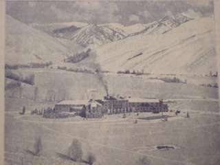 1940S LITHOGRAPH OF THE SUN VALLEY LODGE KETCHUM IDAHO  