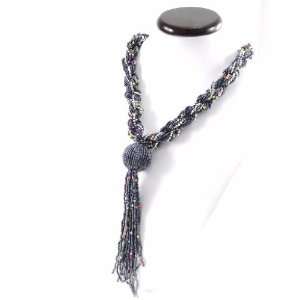  Double length necklace Nattes gray. Jewelry