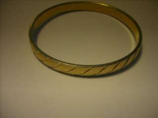 Vintage Textured Gold Tone MONET Bangle Bracelet  