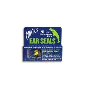  Macks Ear Seals, Earplugs 1 Pair with Removable Cord 