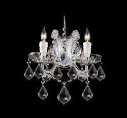 Chrome Finish 2 light Clear Crystals Wall Sconce  Overstock