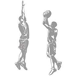 Basketball Jumpshot and Blocker Sudden Shadows Wall Decal  Overstock 