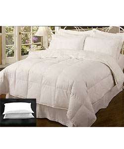 Chalet White Feather and Down Comforter and Pillow Set  Overstock