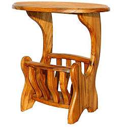   Acacia Wood End Table Magazine Rack (Thailand)  Overstock