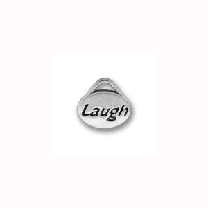  Charm Factory Pewter Laugh Oval Charm: Arts, Crafts 