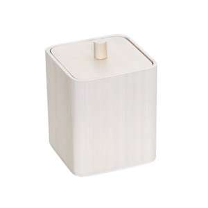  The Container Store Whitewash Bamboo Canister