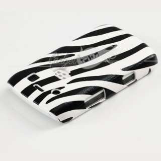 Zebra Black White Hard Cover Case For Blackberry Bold 9700  