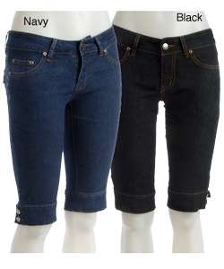 Hip Jeans Brand Embellished Denim Bermuda Shorts  Overstock
