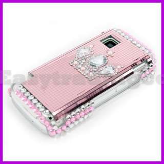 Crystal Bling Back Case Cover for Nokia 5230 Pink Crown  