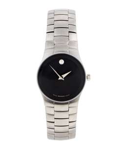 Movado Strato Womens Black Dial Steel Watch  Overstock