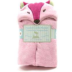 Piccolo Bambino Pink Fox Hooded Cuddle Blanket  