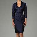 Adrianna Papell Womens Jacketed Double V neck Dress