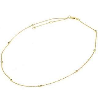   CHAMPAGNE BROWN DIAMOND BY THE YARD STATION NECKLACE 14k YELLOW GOLD