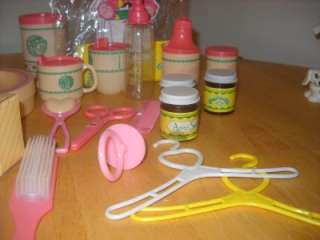 Vintage Cabbage Patch Doll Accessories Lot Lotion Cups Plates  