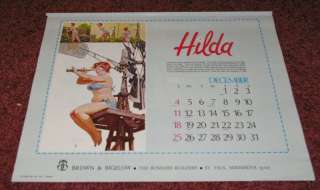 1984 Hilda Full Year Pin Up Calendar Duane Breyers  