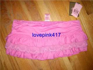   Couture Pink Dandl Layers Ruffle Rollover Swimsuit Bandeau XL  