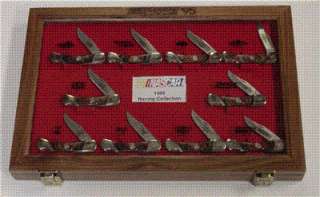1995 NASCAR RACING COLLECTION 10 ROSEWOOD KNIVES.  