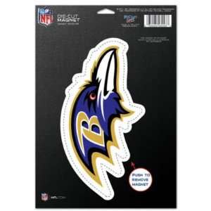   BALTIMORE RAVENS OFFICIAL LOGO 6X9 DIE CUT MAGNET: Sports & Outdoors