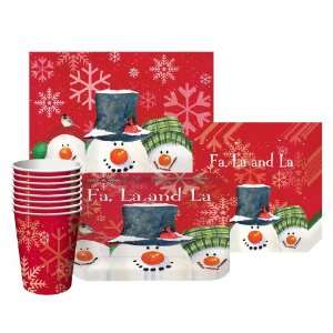  Christmas Snowman Carols   Square Party Supplies Pack 