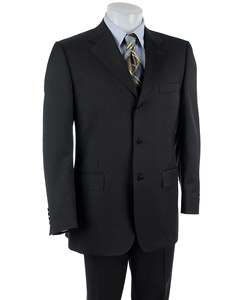Canali Mens 3 button Charcoal Wool Suit  