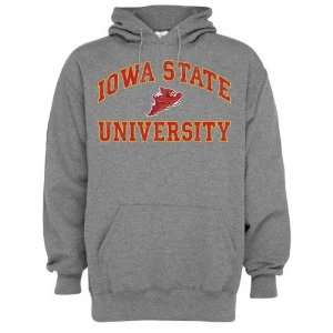  Iowa State Cyclones Old School Grey Vintage Hoodie Sports 