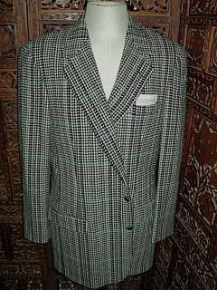 D23 44L Wool JULIAN BLAZER Sport Coat Jacket mens Bold Check  