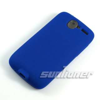 Silicone Case Cover for HTC Desire Bravo G7 + Screen Guard . Sea Blue 