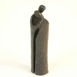 Danya B Couple Embrace Cast Bronze Sculpture  