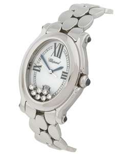 Chopard Happy Sport Womens Oval Diamond Watch  