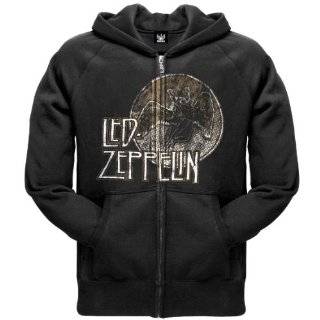  Led Zeppelin   US77 Distressed Zip Hoodie: Clothing