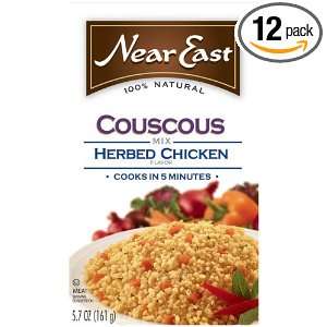 Near East Herbed Chicken Couscous Mix, 5.7 Ounce Boxes (Pack of 12 