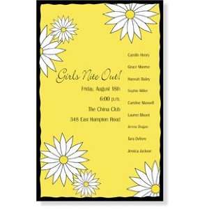  Yellow Daisy Graphic Invitation: Home & Kitchen