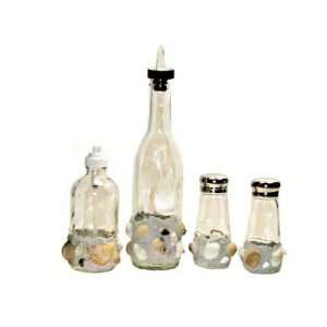   Seashell Design on Condiment Bottles. Made to Order.